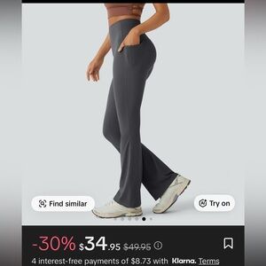 Halara UltraSculpt high rise bootcut legging Volcanic Ash- Med Tall 34” inseam